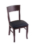 3160 18"" Chair with Dark Cherry Finish, Black Vinyl Seat