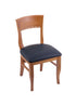 3160 18"" Chair with Medium Finish, Allante Dark Blue Seat