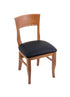 3160 18"" Chair with Medium Finish, Black Vinyl Seat