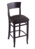 3160 25"" Stool with Black Finish, Allante Espresso Seat