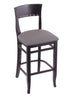 3160 25"" Stool with Black Finish, Allante Medium Grey Seat