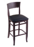 3160 25"" Stool with Dark Cherry Finish, Black Vinyl Seat