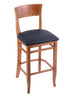 3160 25"" Stool with Medium Finish, Allante Dark Blue Seat