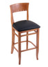 3160 25"" Stool with Medium Finish, Black Vinyl Seat