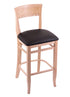 3160 25"" Stool with Natural Finish, Allante Espresso Seat