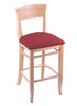 3160 25"" Stool with Natural Finish, Allante Wine Seat