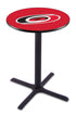 L211 - 36"" Black Wrinkle Carolina Hurricanes Modern Pub Table