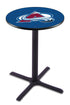 L211 - 36"" Black Wrinkle Colorado Avalanche Pub Table