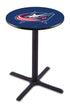 L211 - 36"" Black Wrinkle Columbus Blue Jackets Pub Table