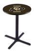 Holland Bar Stool L211 - 36"" Black Wrinkle Colorado Logo Pub Table