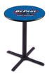 Holland Bar Stool L211 - 36"" Black Wrinkle DePaul Logo Pub Table