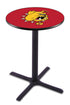 L211 - 36"" Black Wrinkle Ferris State Pub Table