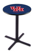 Holland Bar Stool L211 - 36"" Black Wrinkle Houston University Logo Pub Table