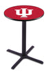 L211 - 36"" Black Wrinkle Indiana Pub Table