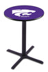 Holland Bar Stool Black Wrinkle Kansas State NCAA Sports Team Logo Pub Table L211 - 36""