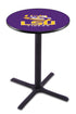 L211 - 36"" Black Wrinkle Louisiana State Pub Table