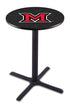 L211 - 36"" Black Wrinkle Miami (OH) Pub Table