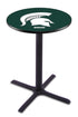 L211 - 36"" Black Wrinkle Michigan State Pub Table