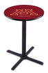L211 - 36"" Black Wrinkle Minnesota Pub Table