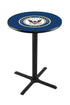 L211 - 36"" Black Wrinkle U.S. Navy Pub Table