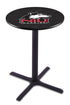 L211 - 36"" Black Wrinkle Northern Illinois Pub Table