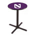 L211 - 36"" Black Wrinkle Northwestern Pub Table