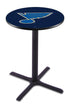 L211 - 36"" Black Wrinkle St Louis Blues Pub Table