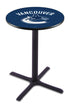 Holland Bar Stool Co. Sports Team L211 - 36"" Black Wrinkle Vancouver Canucks Pub Table