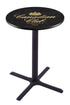 L211 - 42"" Black Wrinkle Canadian Club Pub Table.