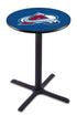 L211 - 42"" Black Wrinkle Colorado Avalanche Pub Table