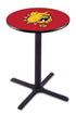 L211 - 42"" Black Wrinkle Ferris State Pub Table