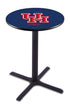Holland Bar Stool L211 - 42"" Black Wrinkle Houston University Logo Pub Table