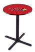 L211 - 42"" Black Wrinkle Illinois State Pub Table