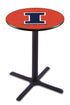 L211 - 42"" Black Wrinkle Illinois Pub Table