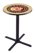 L211 - 42"" Black Wrinkle Indian Motorcycle Pub Table.