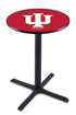 L211 - 42"" Black Wrinkle Indiana Pub Table