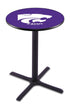 L211 - 42"" Black Wrinkle Kansas State Pub Table
