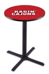 L211 - 42"" Black Wrinkle Louisiana-Lafayette Pub Table