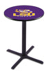 L211 - 42"" Black Wrinkle Louisiana State Pub Table