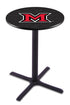 L211 - 42"" Black Wrinkle Miami (OH) Pub Table