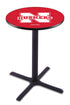 L211 - 42"" Black Wrinkle Nebraska Pub Table