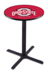 L211 - 42"" Black Wrinkle Ohio State Pub Table