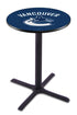Holland Bar Stool Co. Sports Team L211 - 42"" Black Wrinkle Vancouver Canucks Pub Table