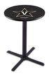 Holland Bar Stool Co Sports Team L211 - 42"" Black Wrinkle Vanderbilt Pub Table