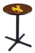 L211 - 42"" Black Wrinkle Wyoming Pub Table