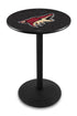 L214 - 36"" Black Wrinkle Arizona Coyotes Modern Pub Table