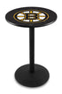 L214 - 36"" Black Wrinkle Boston Bruins Modern Pub Table