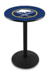 L214 - 36"" Black Wrinkle Buffalo Sabres Modern Pub Table