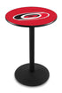 L214 - 36"" Black Wrinkle Carolina Hurricanes Modern Pub Table