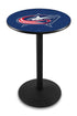 L214 - 36"" Black Wrinkle Columbus Blue Jackets Pub Table